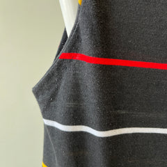 1980s Blank Striped Cut Off T-Shirt
