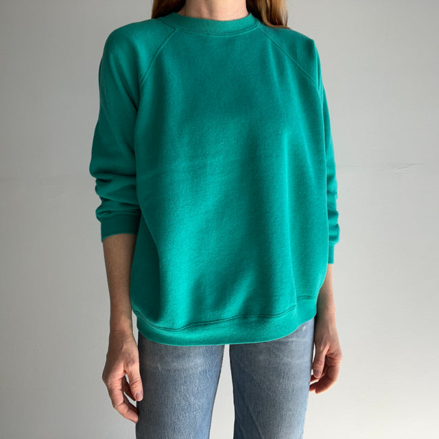 1980/90s Hanes Her Way Lighter Blue/Green Sea Foam Sweatshirt