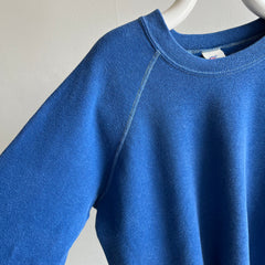 1980s Quiet Luxury at it's Vintage Finest Light Blue Sweatshirt