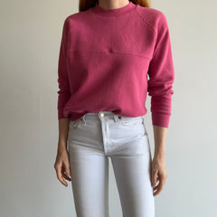 1980s Deep Dusty Rose Pink Mauve FOTL Sample Sweatshirt