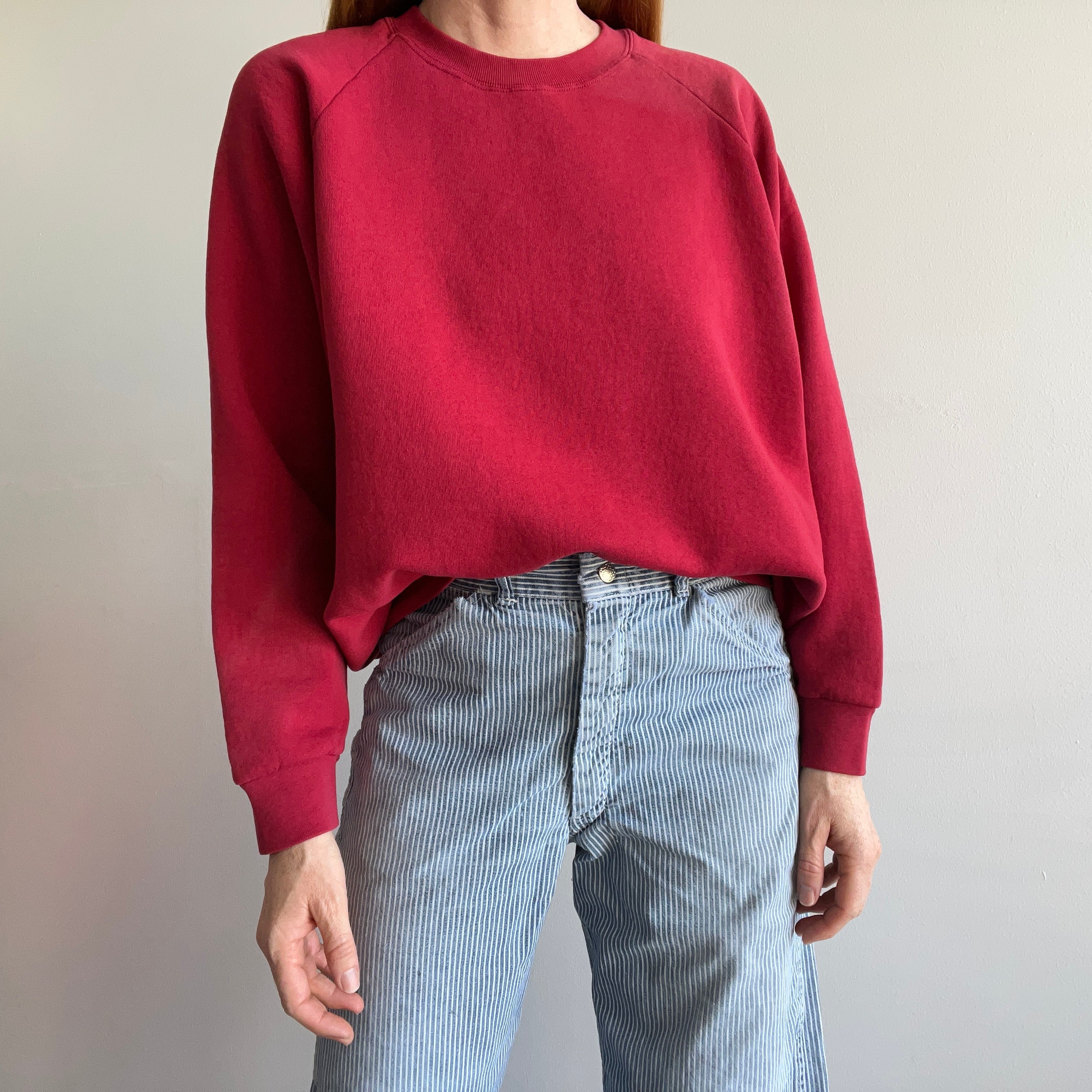 1990s Blank Red Sweatshirt