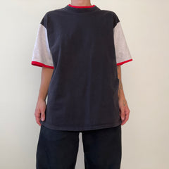 T-shirt teinté de peinture noire vierge des années 00