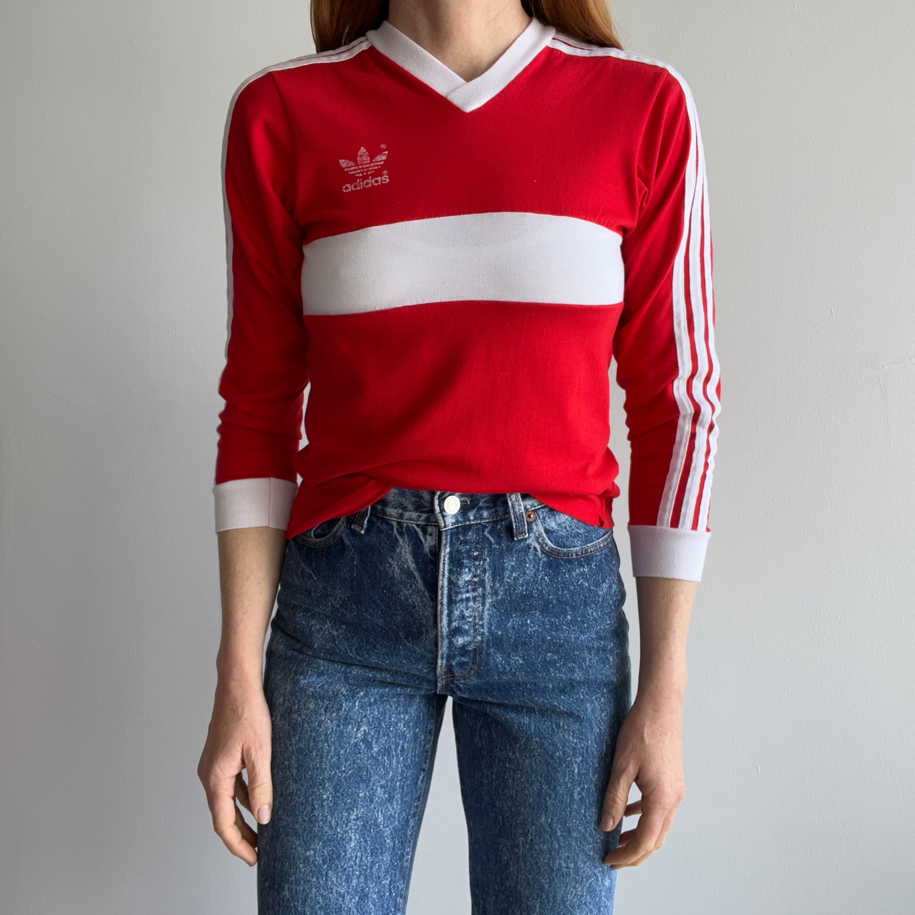 1980s Adidas USA Made Long Sleeve T-Shirt