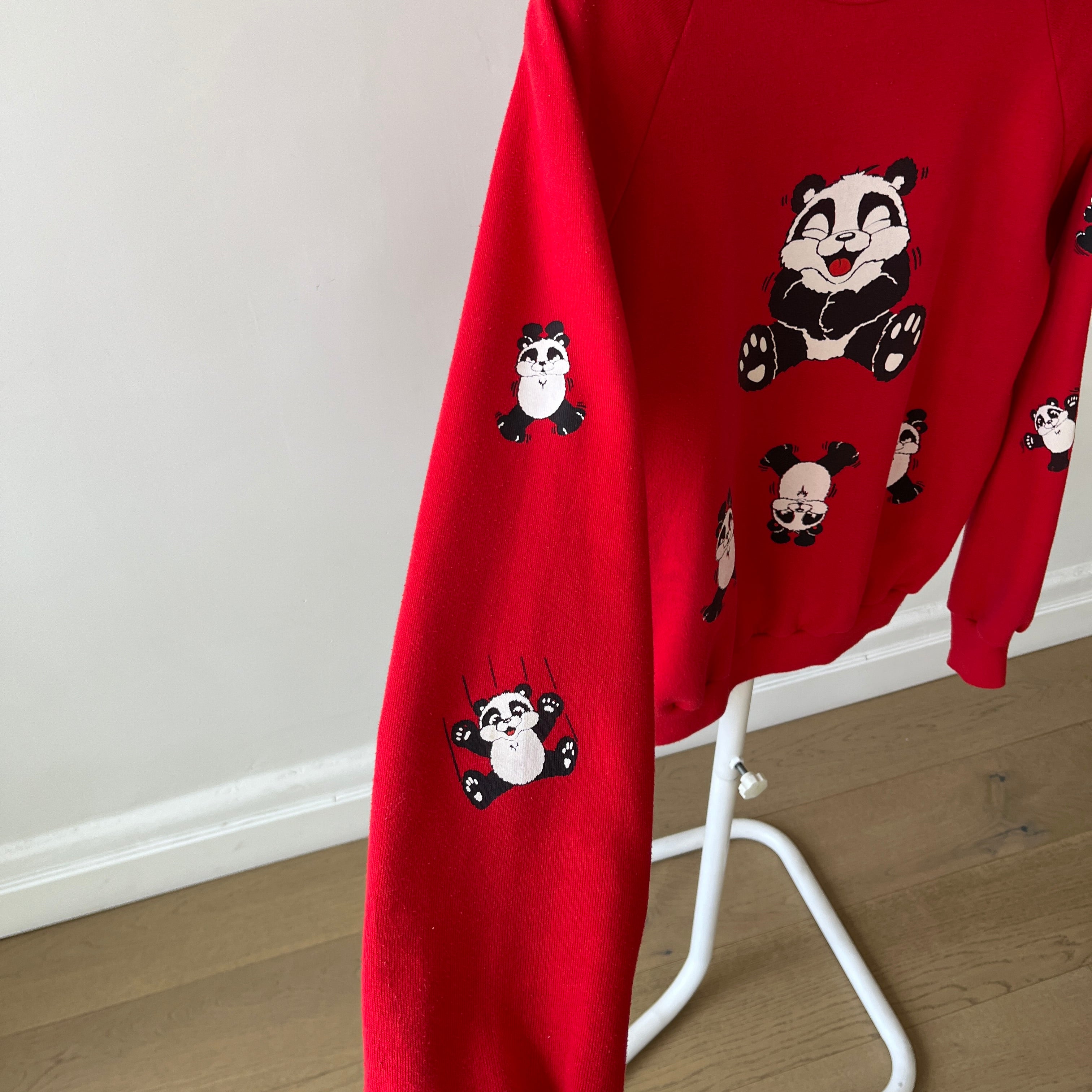 1990s Panda Sweatshirt - Front, Back and Sleeves! Pandas Everywhere!