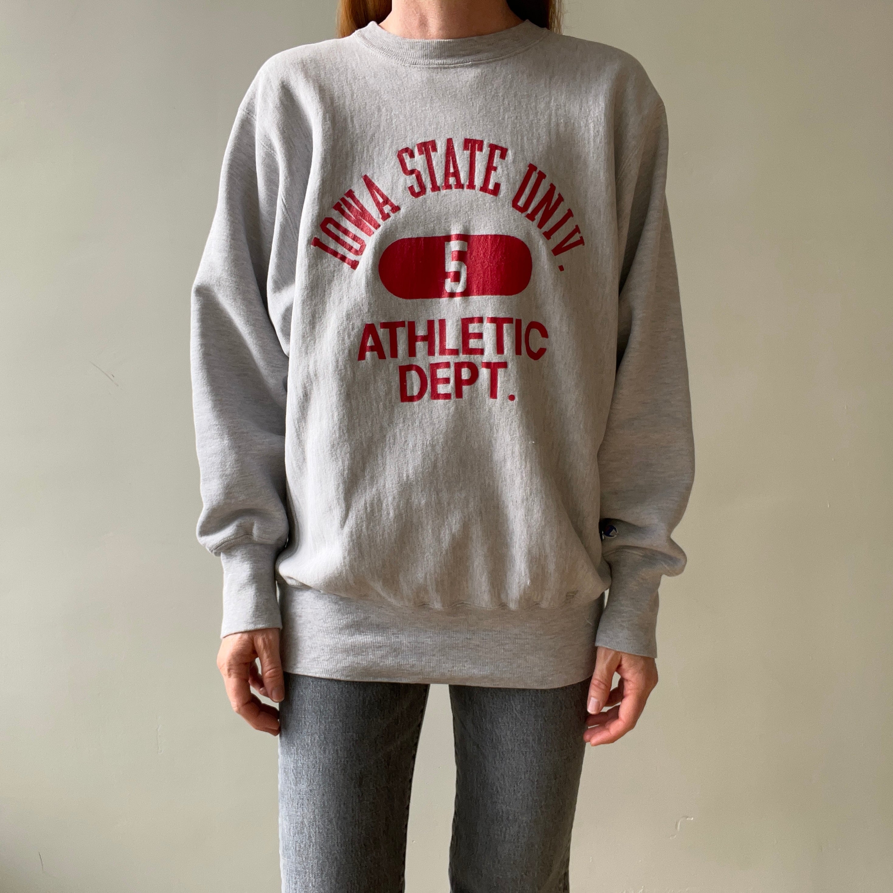 1980s Iowa State University Athletic Dept. Reverse Weave Sweatshirt