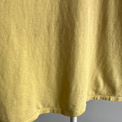 1980s Stained To Utter (Im)Perfection Buttery Rusty Dusty Yellow T-Shirt by Stedman