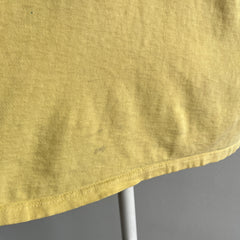 1980s Stained To Utter (Im)Perfection Buttery Rusty Dusty Yellow T-Shirt by Stedman