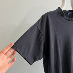 1990s USA Made Tattered and Beat Up Dickies Blank Black Pocket T-Shirt