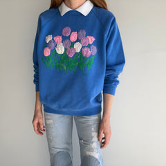 1980s Tulips and a Built In Collar Sweatshirt - Oh My