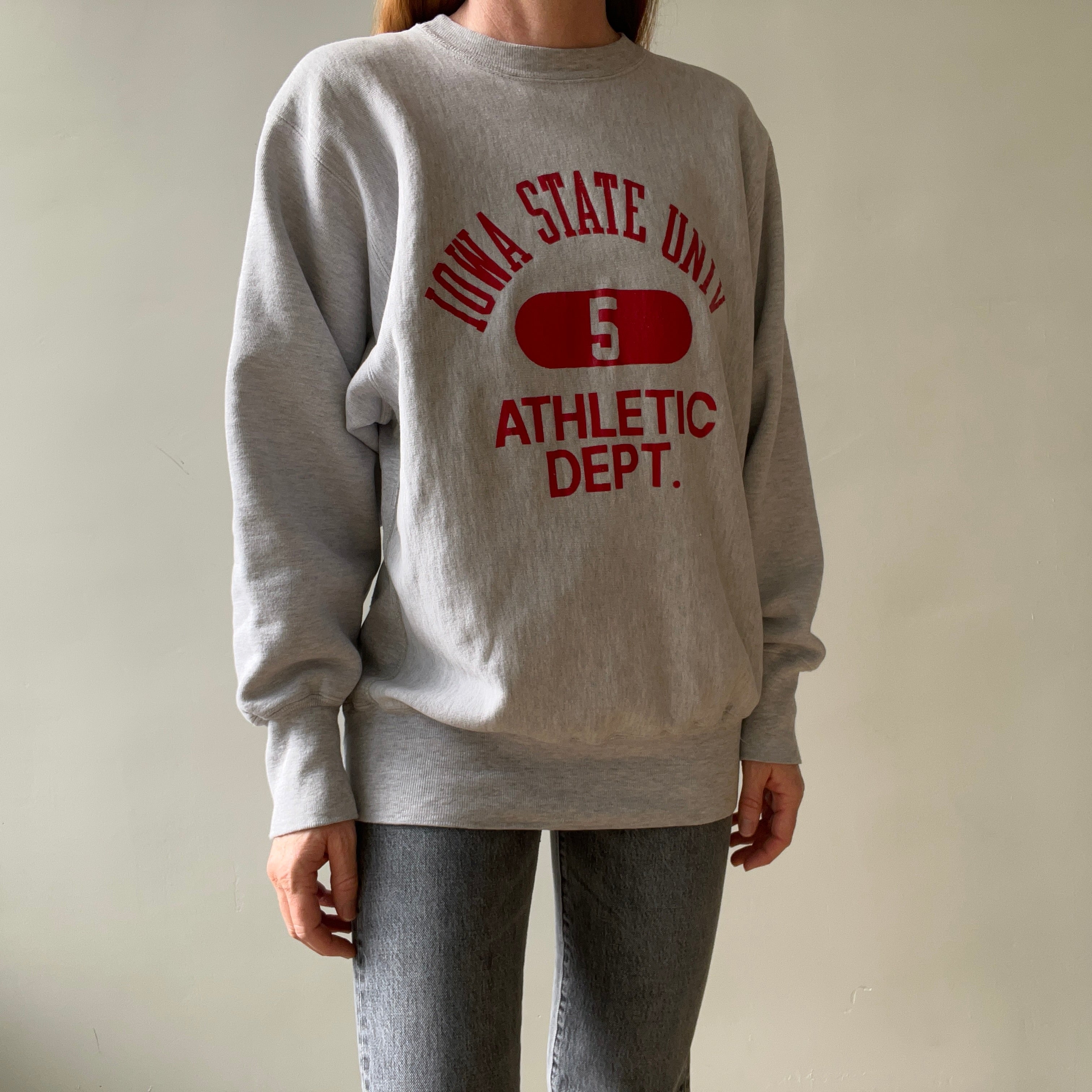 1980s Iowa State University Athletic Dept. Reverse Weave Sweatshirt