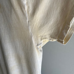 1980s Silky Soft Super Age Stained Blank Formerly White 