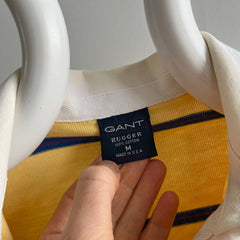 1980s Perfectly Tattered Striped Rugby Shirt by Gant - OMG