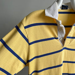 1980s Perfectly Tattered Striped Rugby Shirt by Gant - OMG