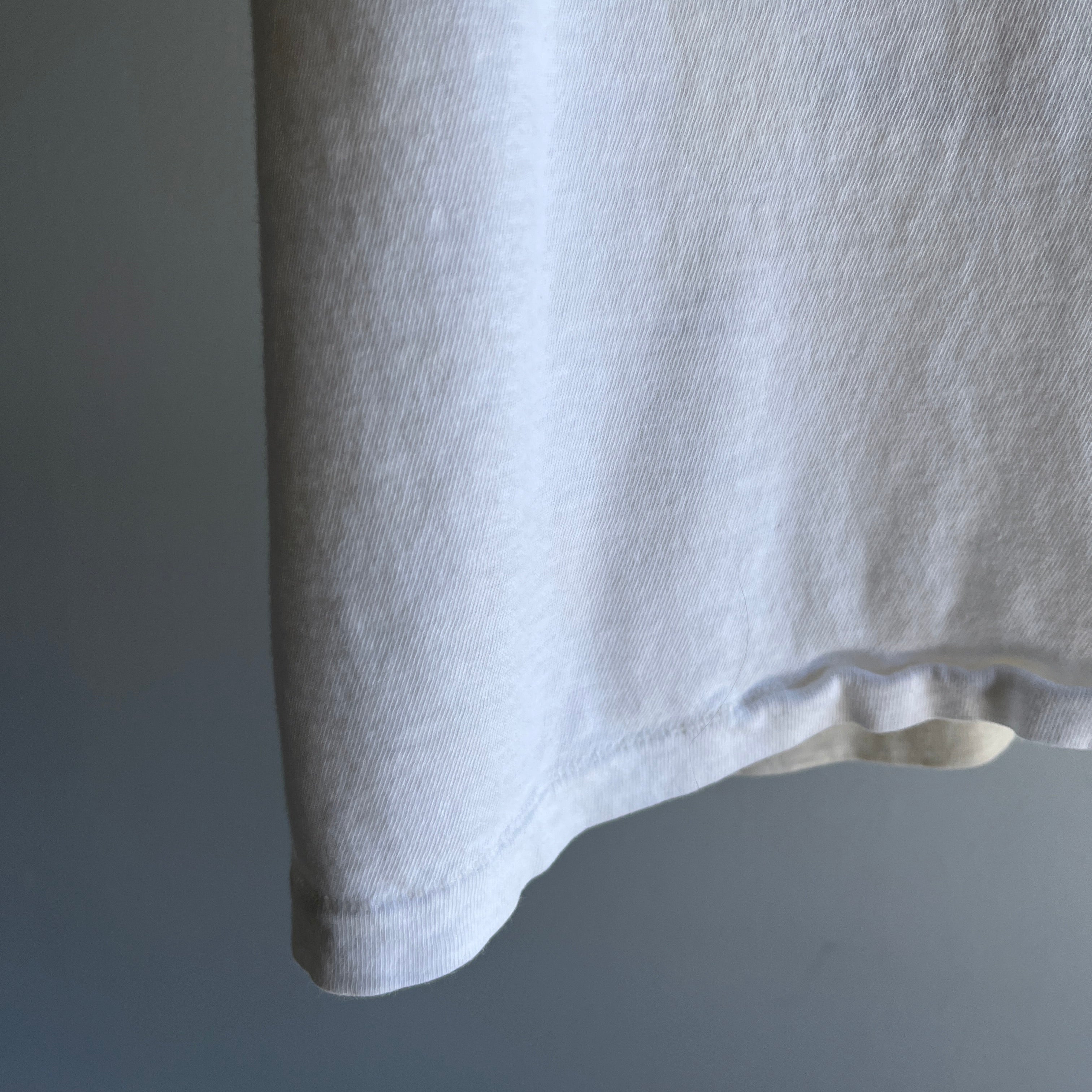 1980s Silky Soft Super Age Stained Blank Formerly White 