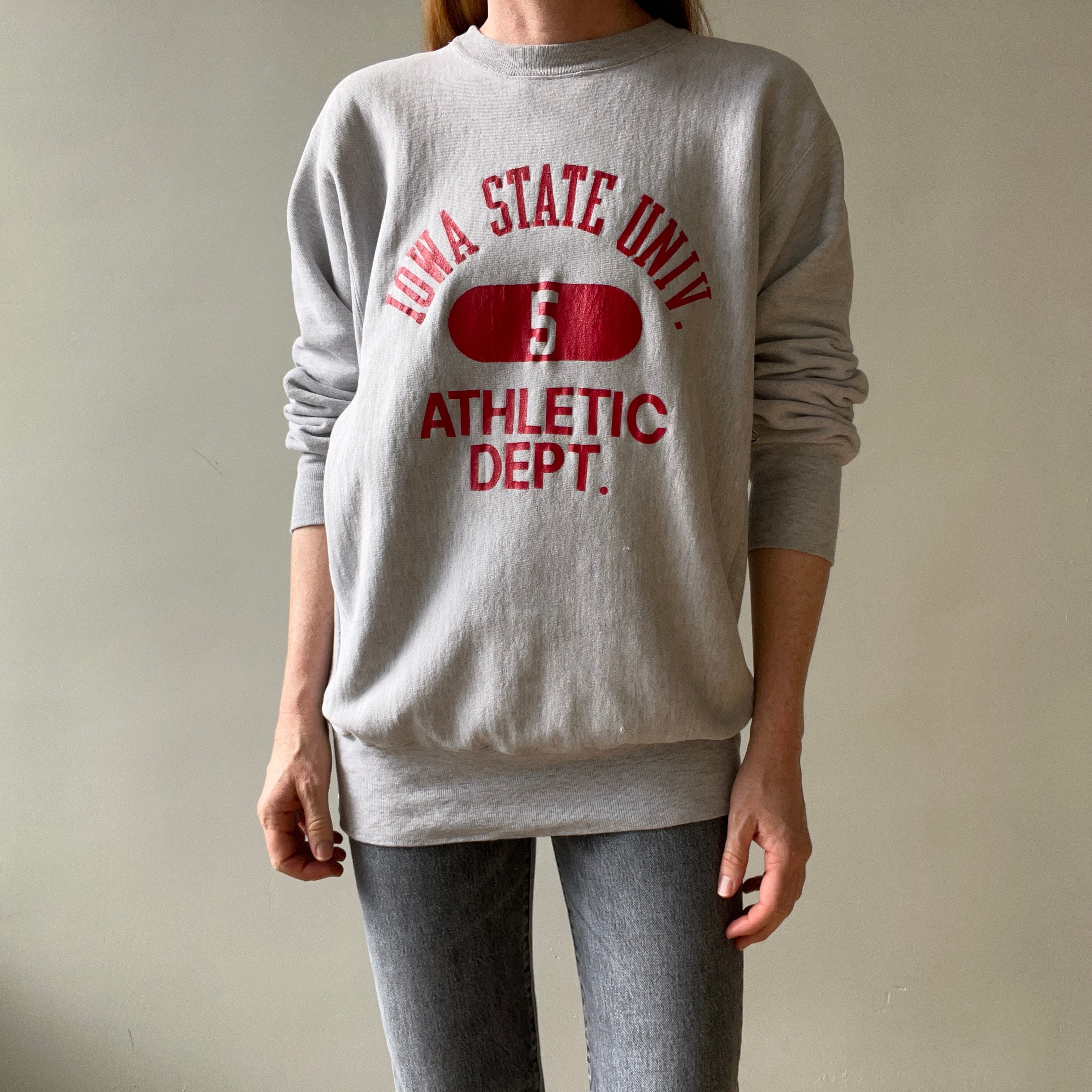 1980s Iowa State University Athletic Dept. Reverse Weave Sweatshirt