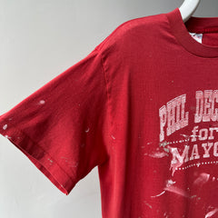 19890s Super Paint Stained and Thin Phil Deckard for Mayor T-Shirt