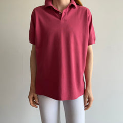 1980s Lands' End Mauve Pink Polo Shirt - !!!