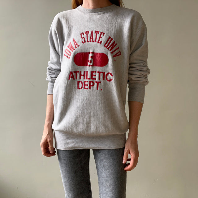 1980s Iowa State University Athletic Dept. Reverse Weave Sweatshirt