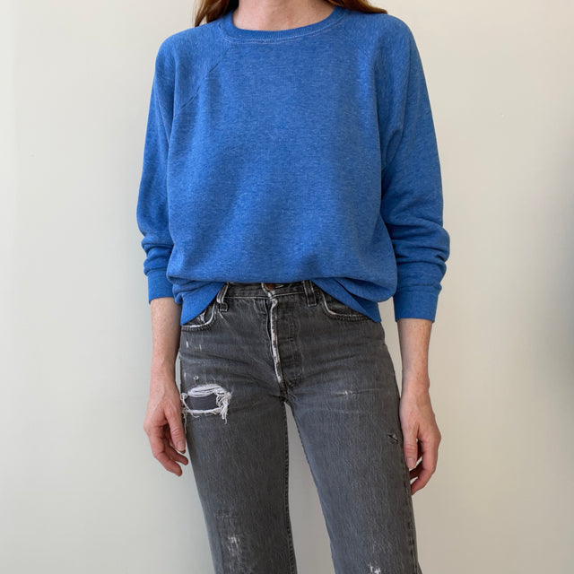 1970s Amazing DCQL Blue Raglan with Contrast White Stitching