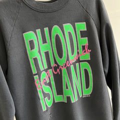 1991 Rhode Island Faded, Worn and Bleach Stained/Thinned Sweatshirt