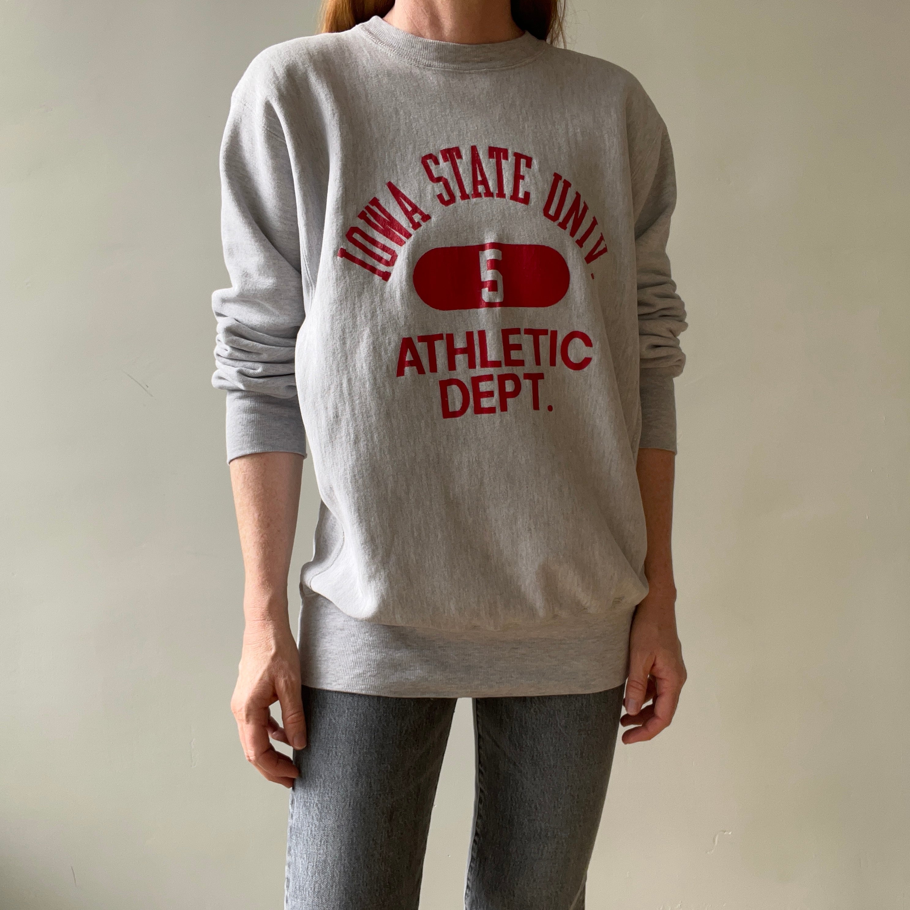 1980s Iowa State University Athletic Dept. Reverse Weave Sweatshirt