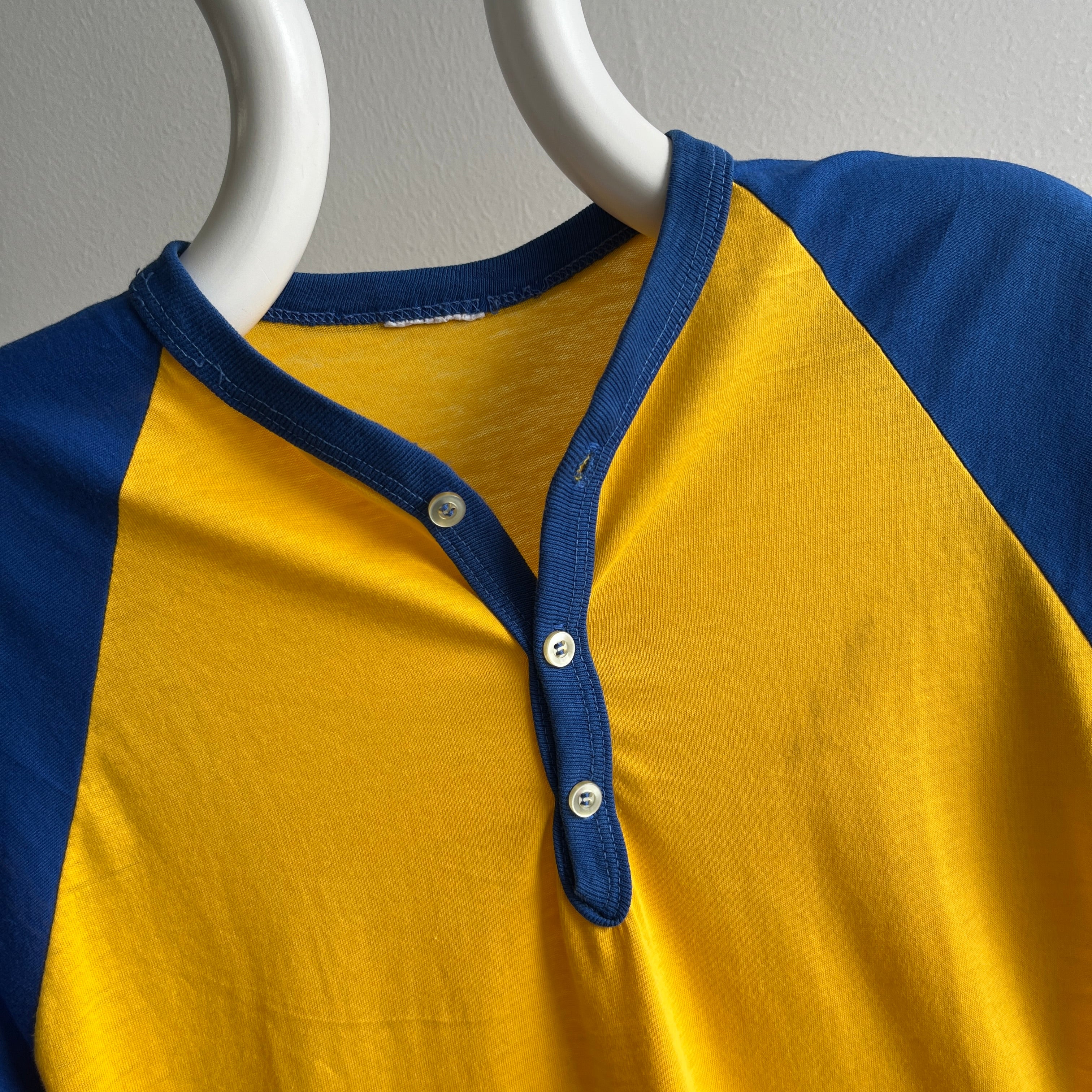 1980s Short Sleeve Baseball Henley T-Shirt