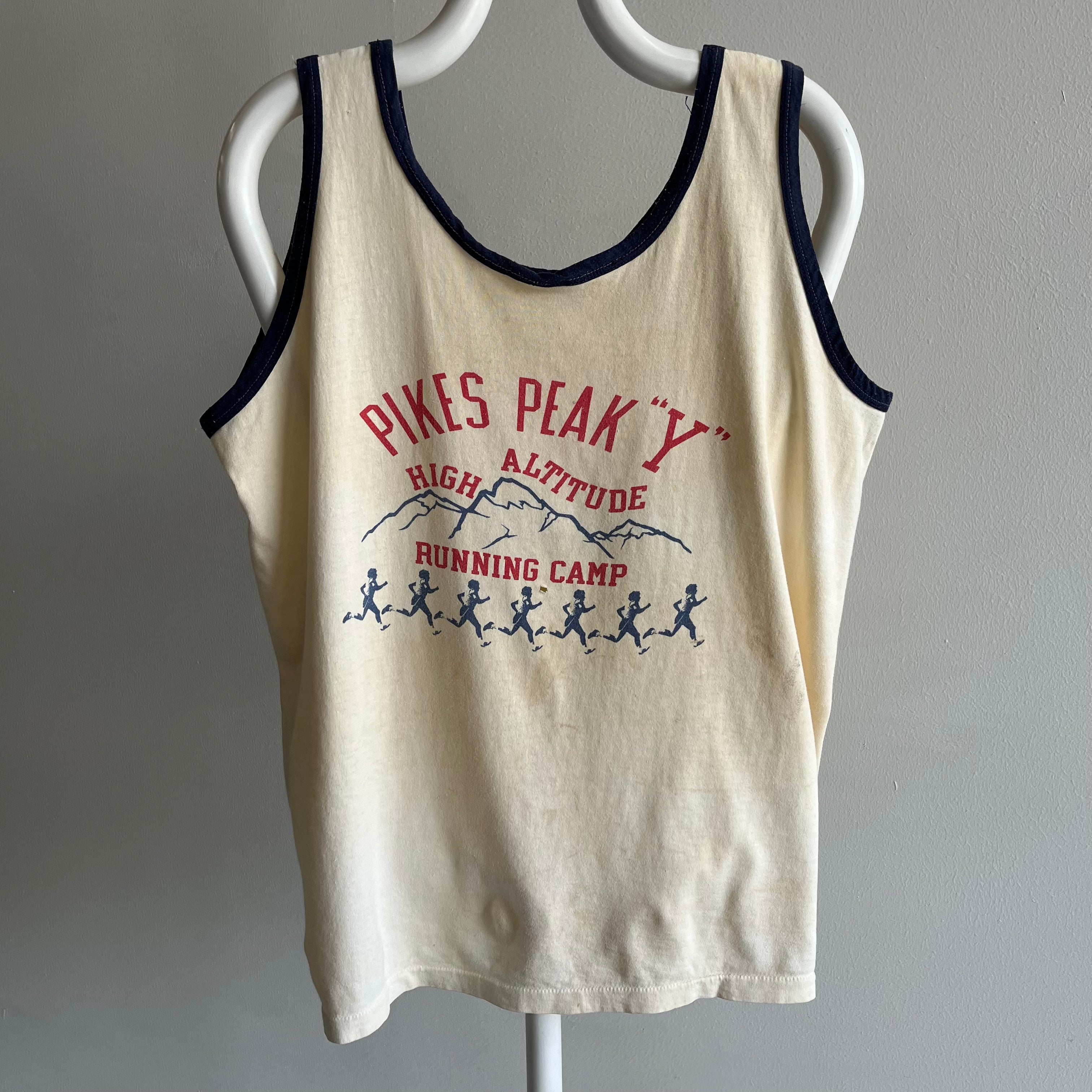 1970s SUPER RAD Pikes Peak YMCA Front and Back Soft Cotton Tank