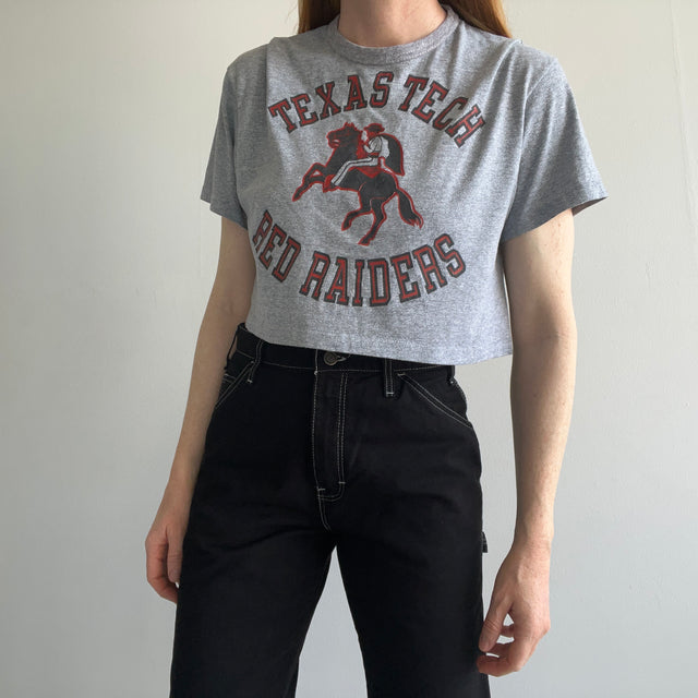 1970s Texas Tech Red Raiders Crop Top - Champion Brand