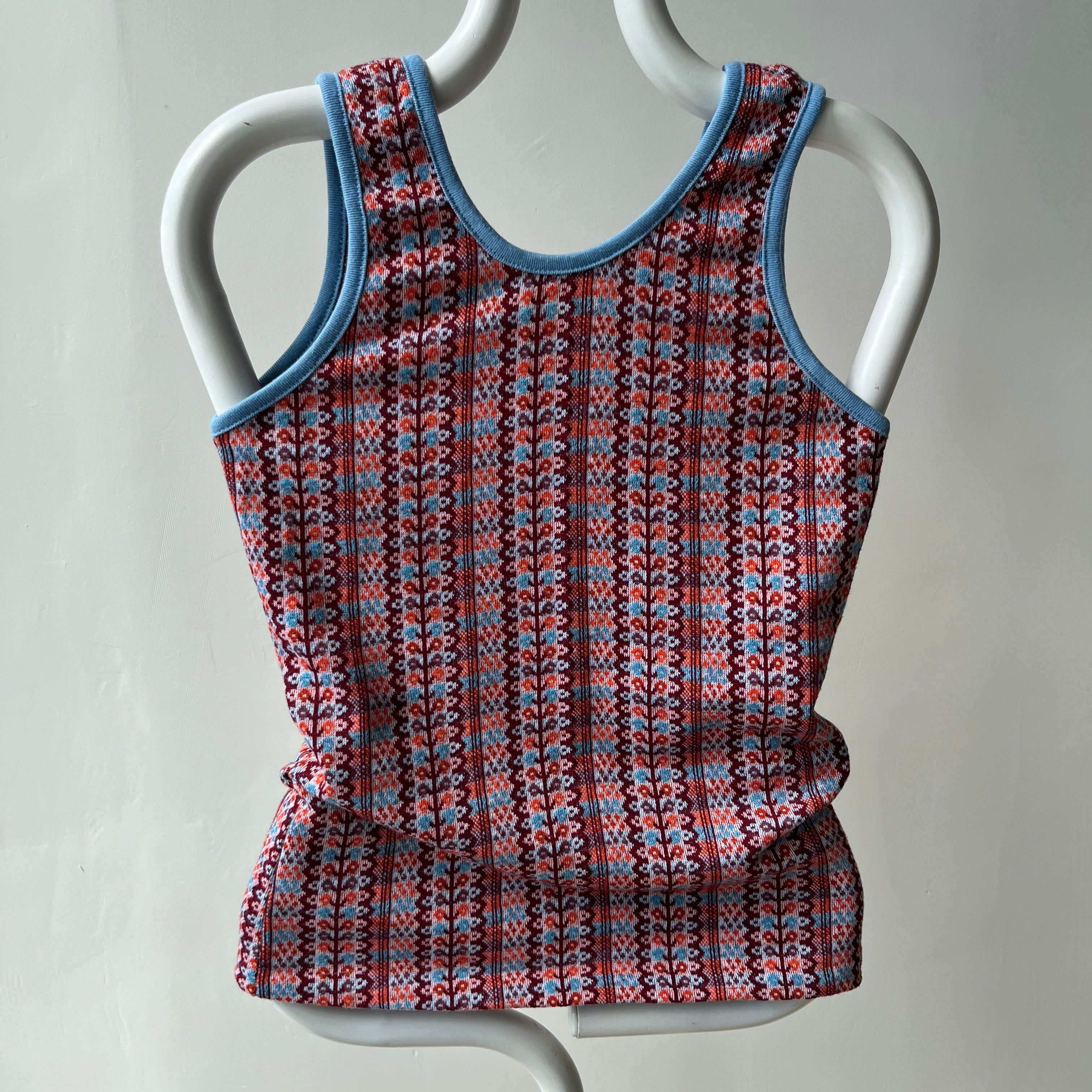 1970s Non Stretchy Super Cool Pattern Tank (Blank bc No Graphic)