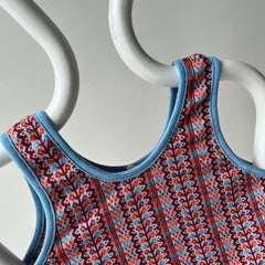 1970s Non Stretchy Super Cool Pattern Tank (Blank bc No Graphic)