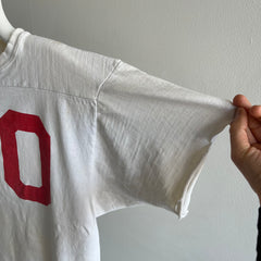 1970s Tattered and Torn Buttery Soft No. 10 Football T-Shirt