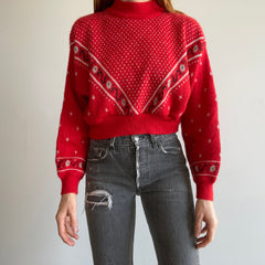 1970/80s Reworked Cropped Acrylic Sweater