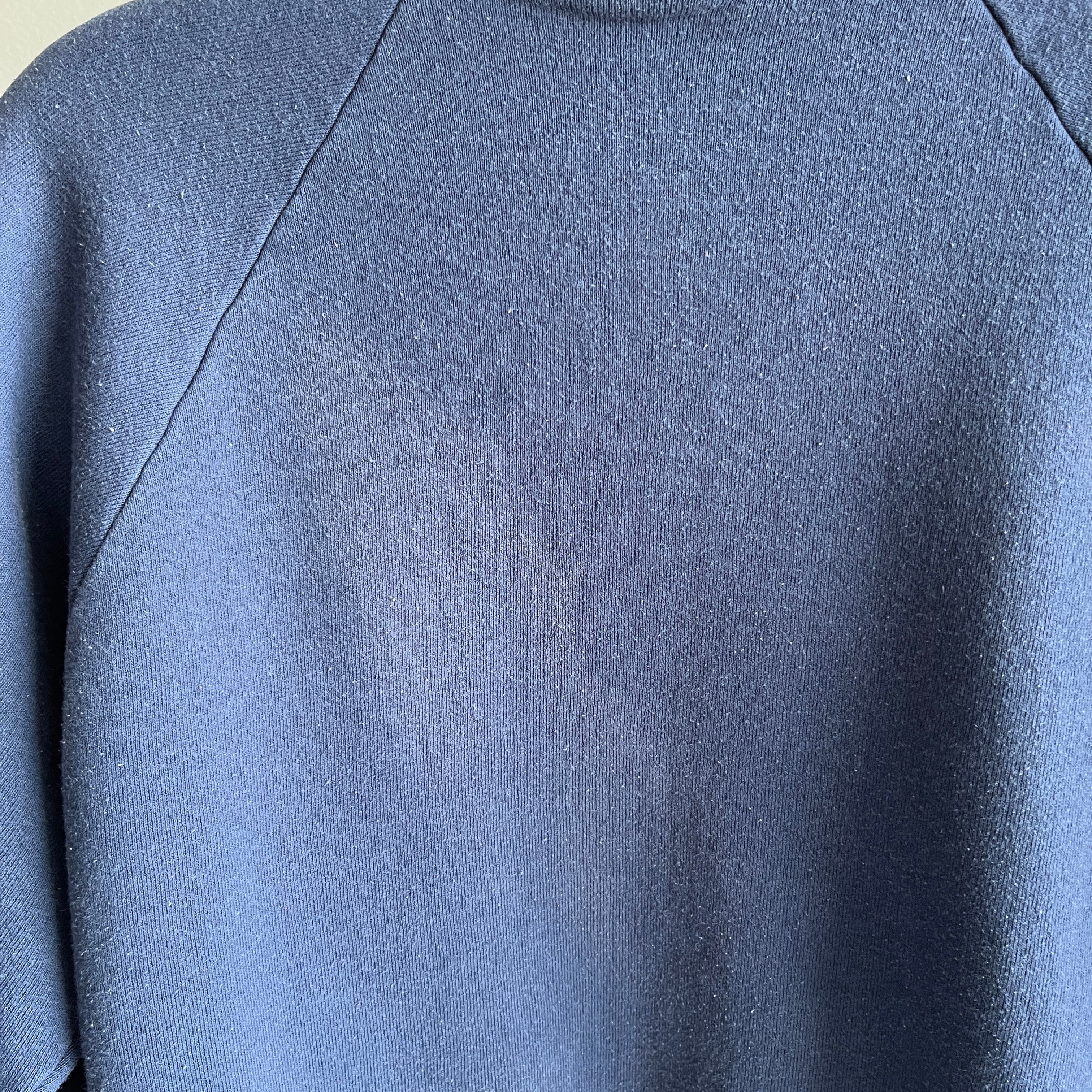 1990s FOTL Blank Navy Medium Weight Raglan Sweatshirt