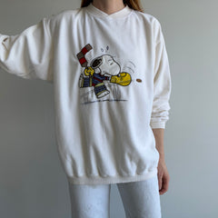 1990/2000s Ice Hockey Goalie Snoopy Terry Cloth Sweatshirt