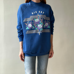 1994 Big Sky Wildflowers Sweatshirt - Very 90s Grandma Chic