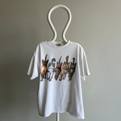 1993 Front and Back Beat Up Cat T-Shirt