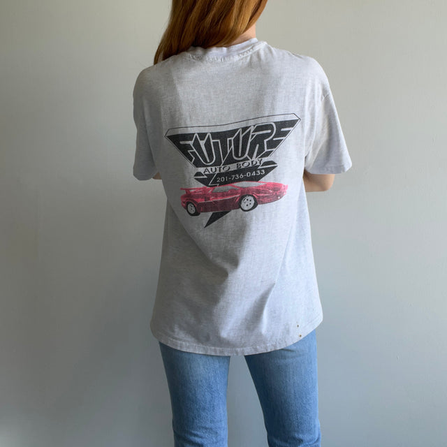 1980s Future Auto Body Cotton T-Shirt with an Excellent Backside