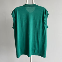 1980s Faded Forest Green FOTL Pocket Muscle Tank