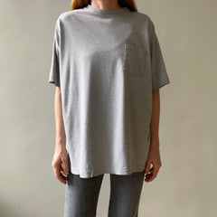 1980s Blank Grey Pocket T Shirt