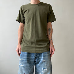 1980s Blank Dark Green T Shirt