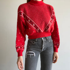 1970/80s Reworked Cropped Acrylic Sweater