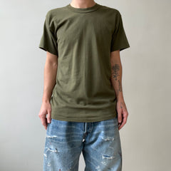 1980s Blank Dark Green T Shirt