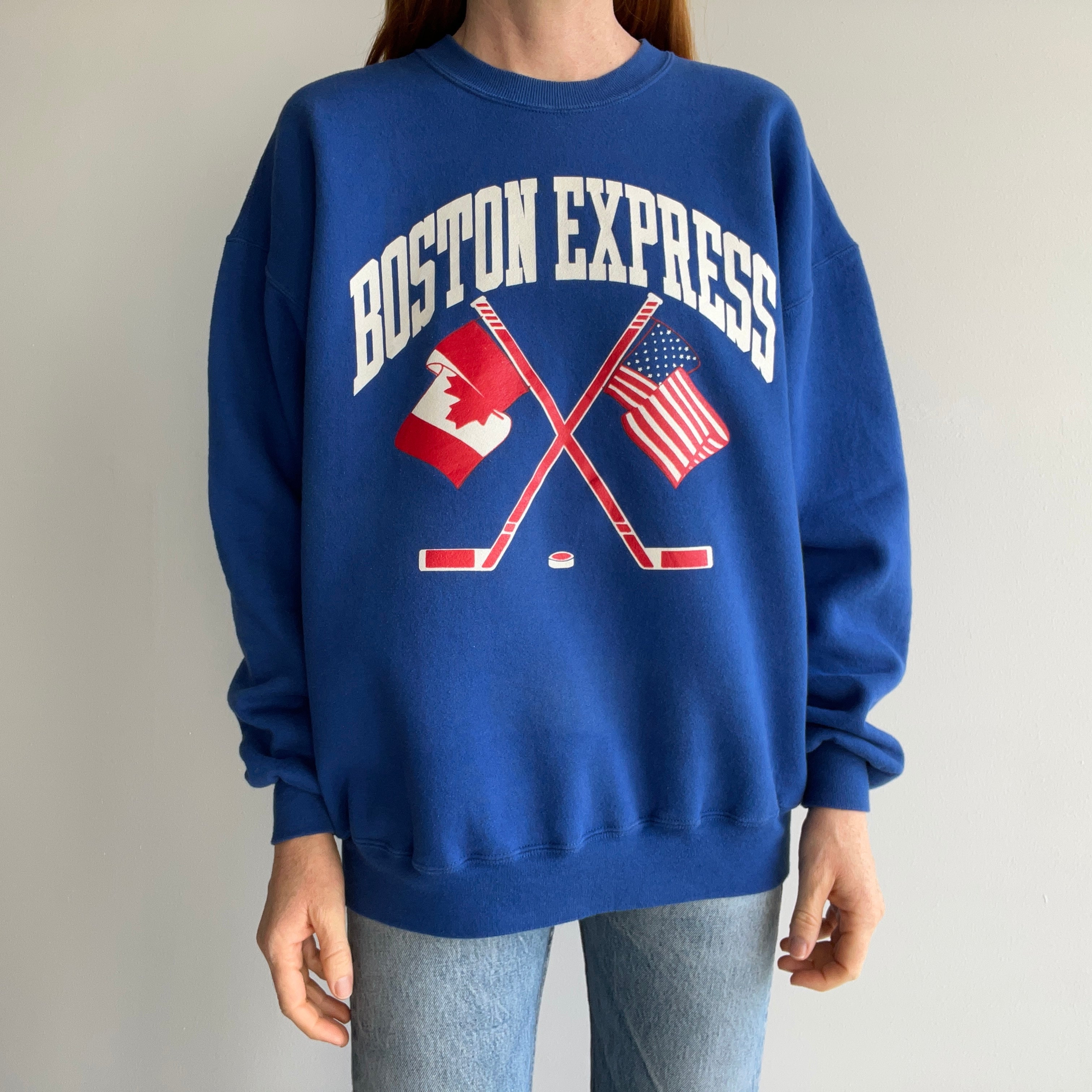 1980/90s Boston Express Hockey Sweatshirt