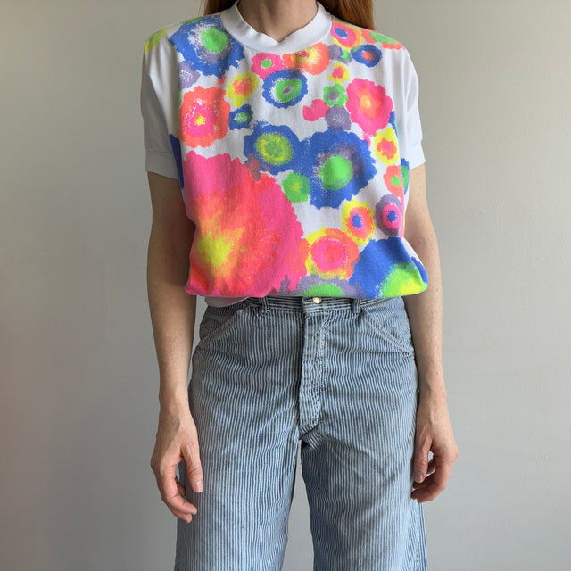 1980s Floral Top/T-Shirt