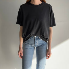 1990s Blank 50/50 Black T-Shirt