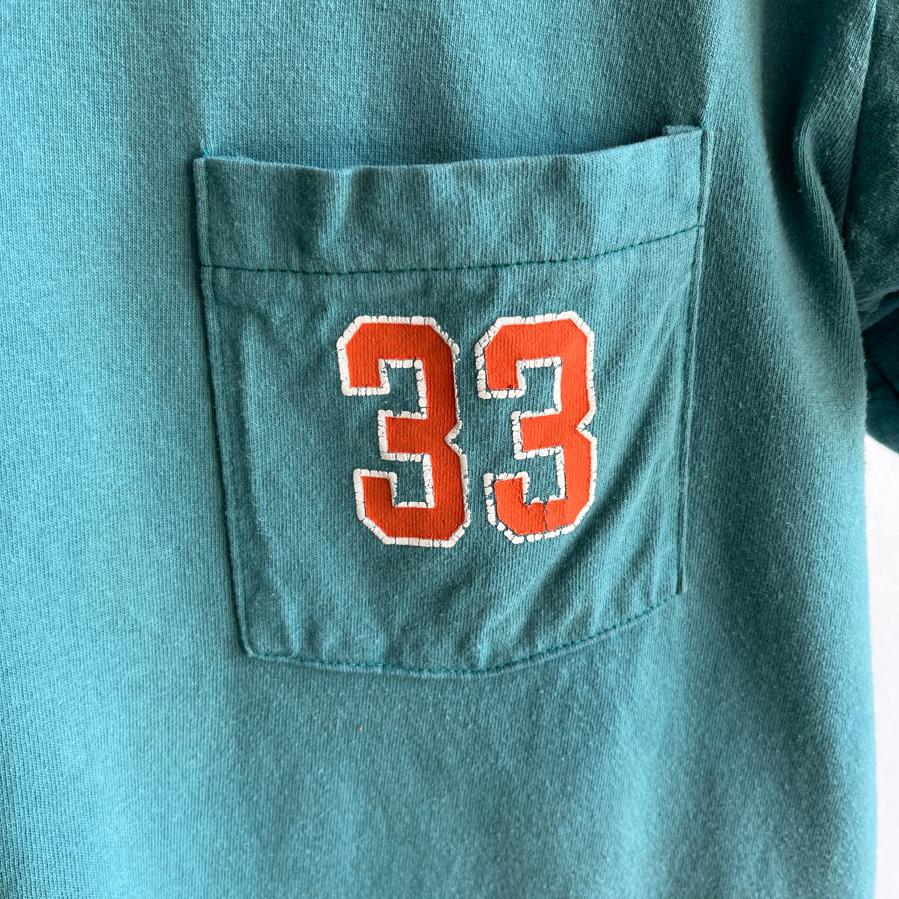 1980/90s No 33 Pocket T-Shirt - Miami Dolphins??