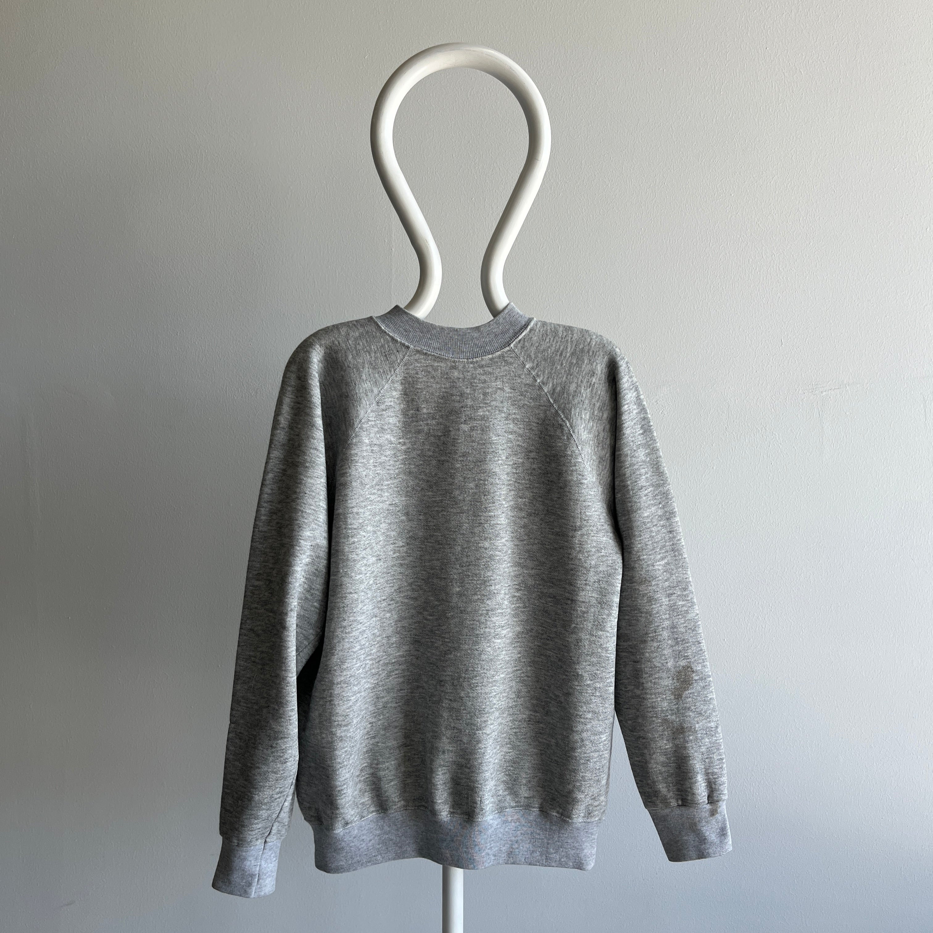 1980/90s Blank Gray Raglan