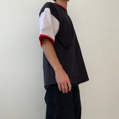 T-shirt teinté de peinture noire vierge des années 00