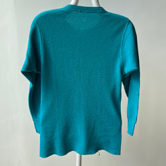 1970/80s Turquoise Henley Long Sleeve Thermal - Swoon