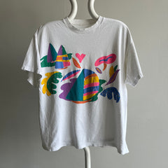 1980s Random Graphic Slouchy Cotton Knit T-Shirt